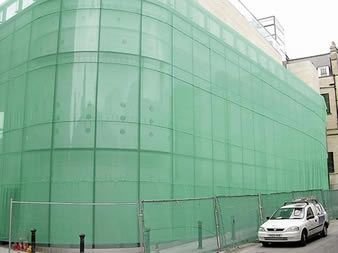 Building coverage safety nets on construction site in Hyderabad by JNS Safety Nets