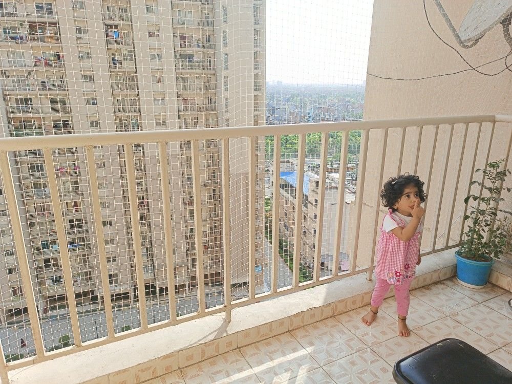 Kids safety nets protecting children from balcony and window falls by JNS Safety Nets Hyderabad